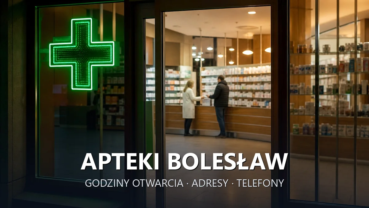 Apteki Bolesław, powiat olkuski - adresy, telefony, godziny otwarcia