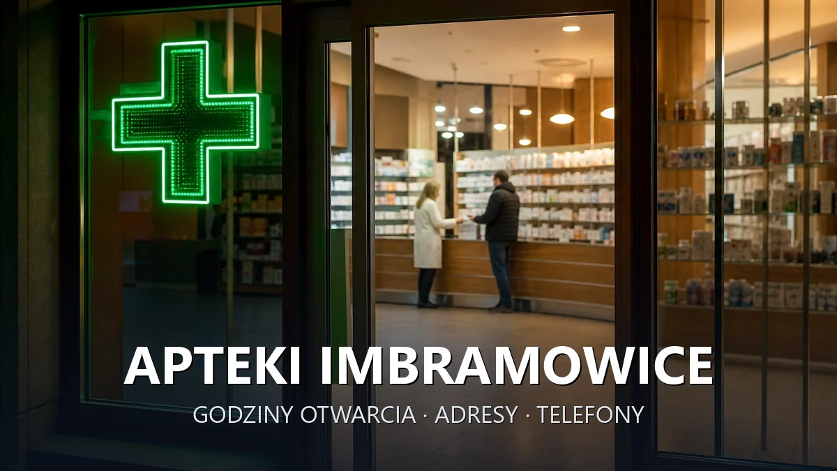 Apteki Imbramowice, gmina Trzyciąż, powiat olkuski - adresy, telefony, godziny otwarcia