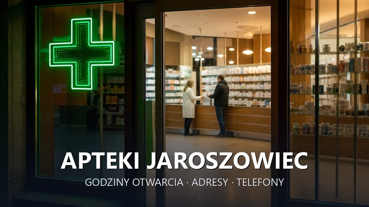 Apteki Jaroszowiec, gmina Klucze, powiat olkuski - adresy, telefony, godziny otwarcia