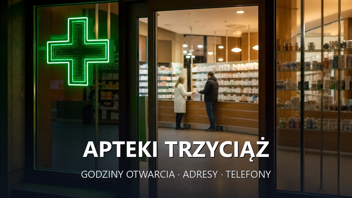 Apteki Trzyciąż, powiat olkuski - adresy, telefony, godziny otwarcia