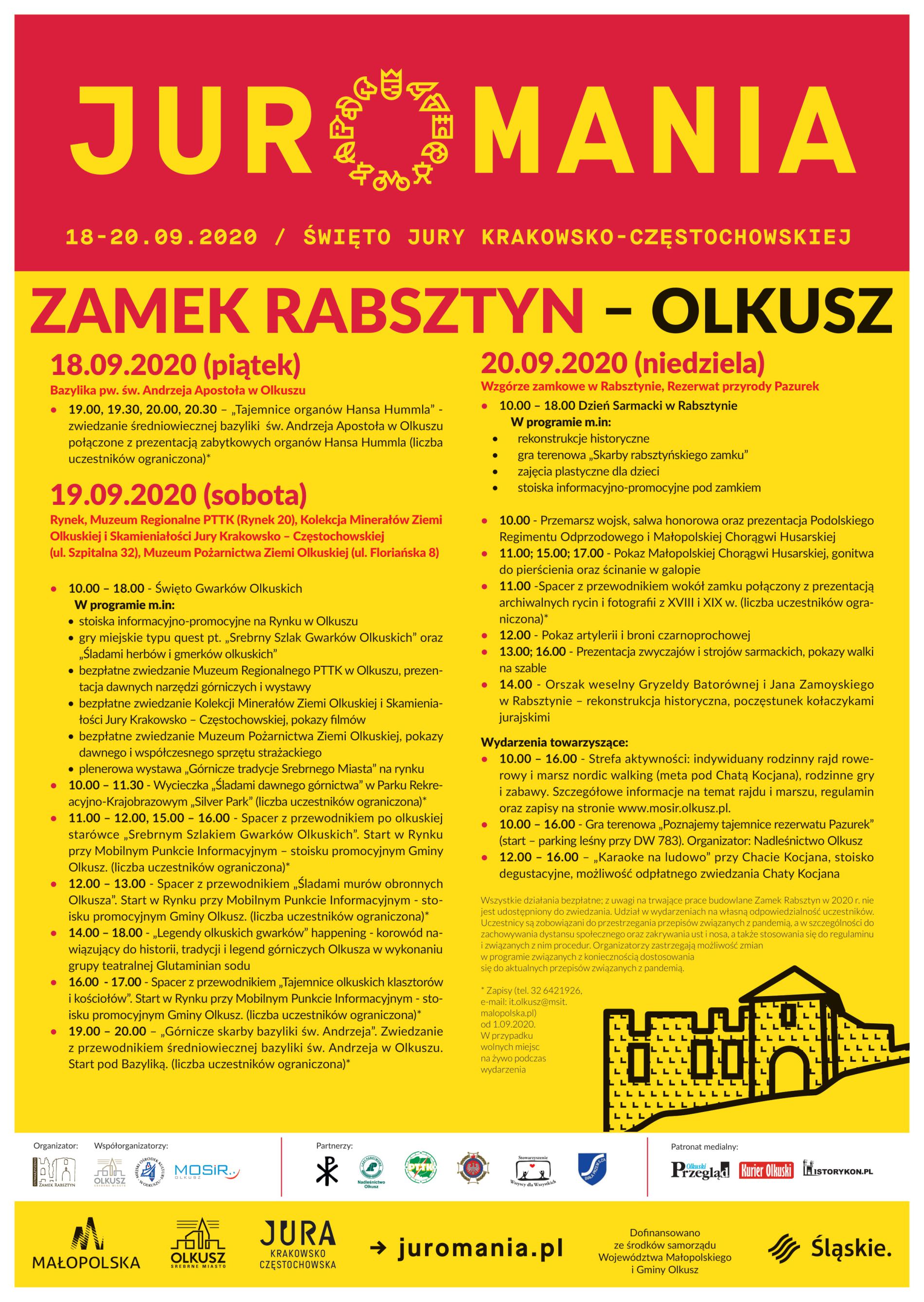 Plakat Juromania 2020 OLKUSZ RABSZTYN 2