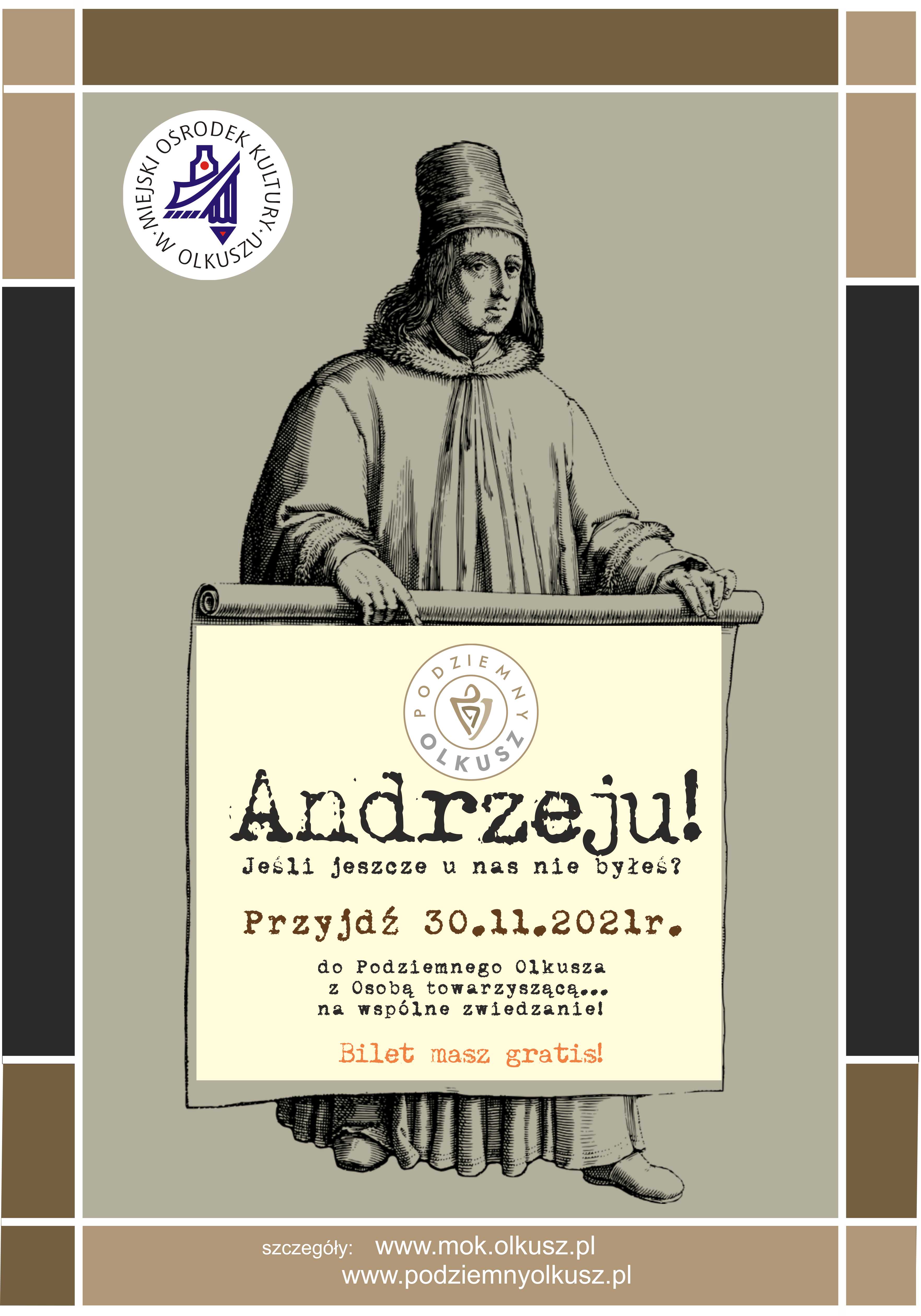 Plakat Andrzejowy dla Podziemnego Olkusza