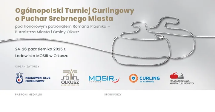 Obrazek przedstawia grafikę promocyjną wydarzenia Turniej curlingowy w Olkuszu — termin, miejsce i zasady uczestnictwa