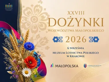 Grafika promocyjna wydarzenia XXVIII Dożynki Województwa Małopolskiego 2026