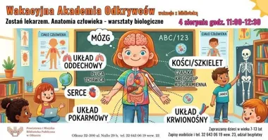 Grafika promocyjna wydarzenia ZOSTAŃ LEKARZEM – anatomia człowieka