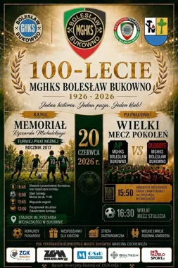Stulecie MGHKS Bolesław Bukowno połączy młodzież i dawnych piłkarzy