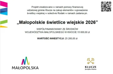 60 krzeseł, stoły i projektor. Świetlica w Rodakach ma nowe wyposażenie