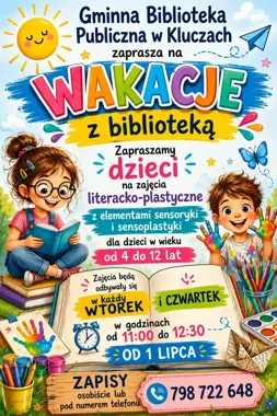Biblioteka w Kluczach szykuje wakacje pełne zabawy i kolorów