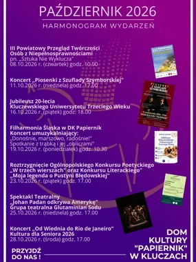 Osiem wydarzeń w DK Papiernik. Październik przyniesie koncerty, teatr i poezję