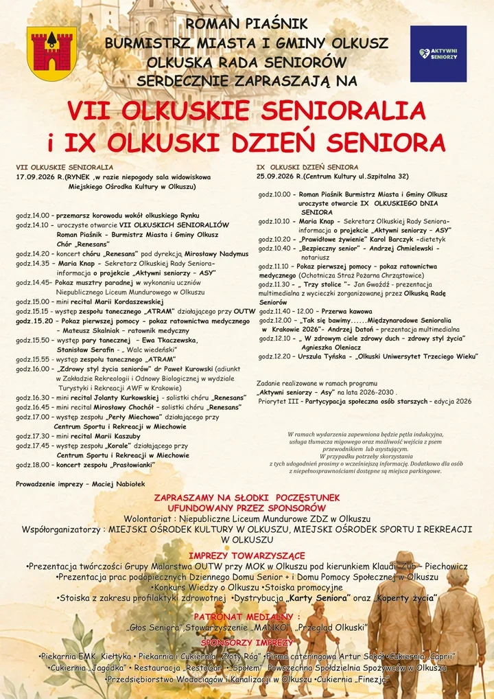 Senioralia z korowodem i koncertem. W Olkuszu zaplanowano dwa dni dla seniorów