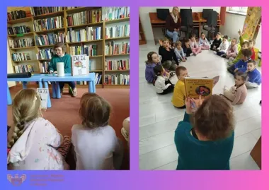 Małe kotki w bibliotece - przedszkolaki odkrywały Żuradę od środka