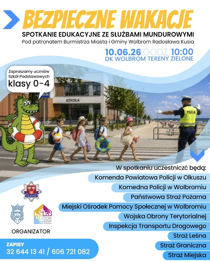 W Wolbromiu dzieci spotkają policję i straż przed wakacjami