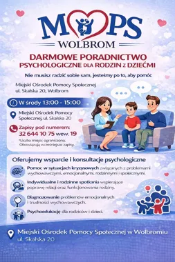 Wolbrom oferuje rodzinom bezpłatne wsparcie psychologiczne w trudnych momentach