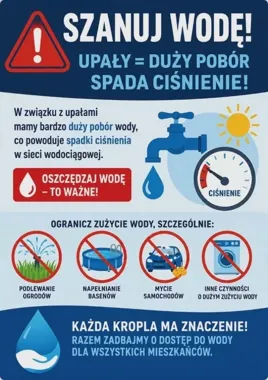 Upały obciążają wodociągi w Wolbromiu. Każda kropla ma znaczenie