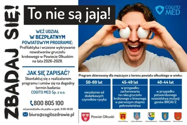 To nie są jaja! Mężczyźni z Wolbromia mają szansę na bezpłatne badania prostaty