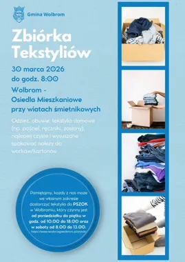 Wolbrom – zbiórka odzieży i tekstyliów w ostatni weekend marca