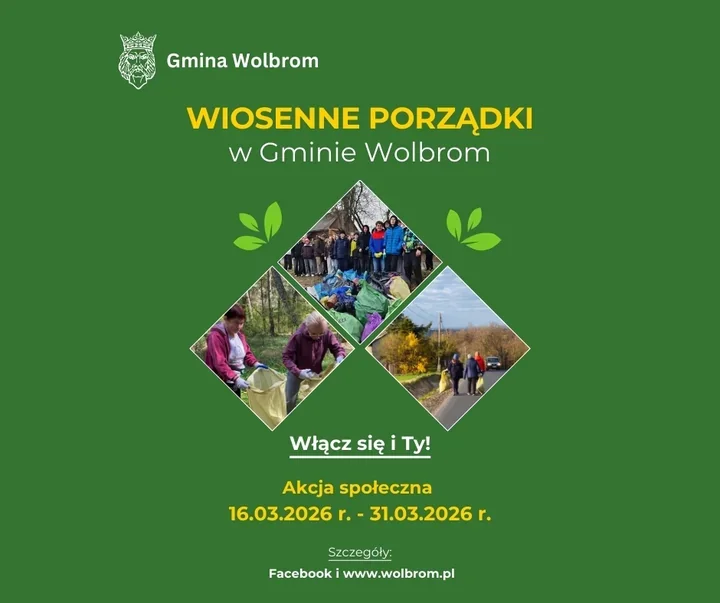Wiosenne porządki – gmina Wolbrom zaprasza do wspólnego sprzątania